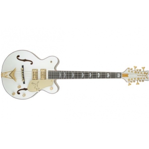 Gretsch G6136B-TP12 Custom Shop Tom Petersson Signature White Falcon Bass 12-String with Cadillac Tailpiece gitara basowa