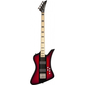 Jackson X Series Signature David Ellefson Kelly Bird IV Bass, Maple Fingerboard, Red Stripe gitara basowa