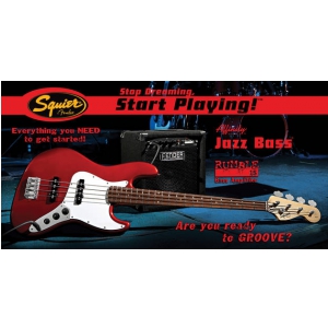 Fender Squier Affinity Jazz Bass Metallic Red zestaw  (...)