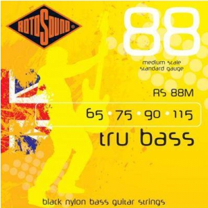 Rotosound RS 88S Tru Bass 88 struny do gitary basowej o krotkiej skali, 65-115 powlekane nylonem