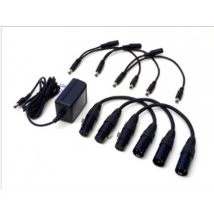 TC Helicon Single Connection Kit zestaw kabli dla kostek z serii VoiceTone Single, zasilacz [12V, 1A], 3 x kabel dla pocze szeregowych [DC], 3 x kabel XLR - XLR [20 cm]