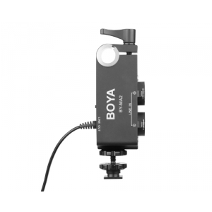BOYA BY-MA2 Dwukanałowy mikser audio XLR do lustrzanek cyfrowych i kamer