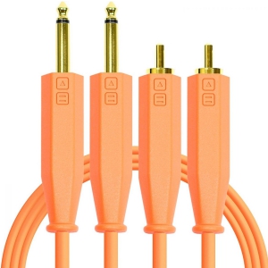 DJ TECHTOOLS Chroma Cabels kabel audio 2xRCA - 2xTS 6,3mm 1,5m (pomaraczowy)