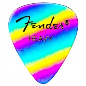 Fender 351 Shape Premium Picks, Heavy, Rainbow, 144 Count kostka gitarowa