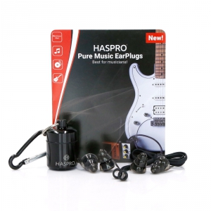 Haspro Pure Universal Black zatyczki do uszu (para)