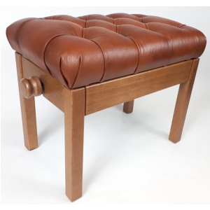 MStar Sx �awa koncertowa do pianina, kolor: jasny orzech po�ysk, siedzisko: br�z C-12 sk�ra naturalna pikowana