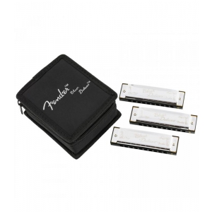 Fender Blues Deluxe Harmonica Pack of 3 with Case harmonijka