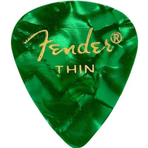 Fender Green Moto, 351 Shape, Thin (144) kostka gitarowa