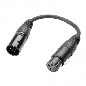 Adam Hall Cables K3 DGF 0020 - Adapter DMX 5-stykowe XLR mskie - 3-stykowe XLR eskie, 0,2 m