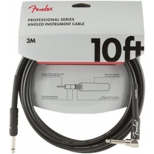 Fender Professional Series Instrument Cable, Straight-Angle, 10′, Black kabel gitarowy
