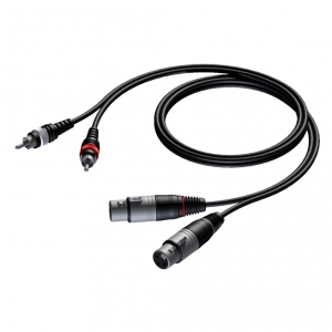 Procab CAB705 kabel 2xXLRf -> 2xRCA 3m