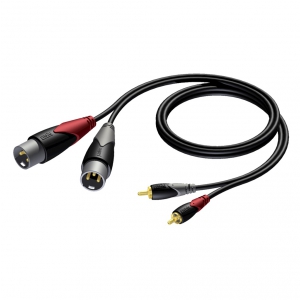 Procab CLA701/3  kabel 2x XLRm - 2x RCA 3m