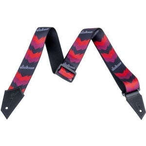 Jackson Strap with Double V Pattern BLK/RED Black pasek  (...)