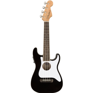 Fender Fullerton Stratocaster ukulele Black ukulele koncertowe elektroakustyczne