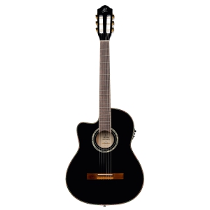 Ortega RCE145-BK-L gitara elektroklasyczna z pokrowcem, leworczna