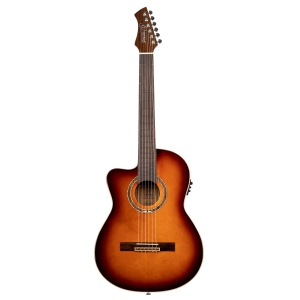 Ortega RCE238SN-FT-L gitara elektroklasyczna z pokrowcem, leworczna