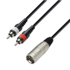 Adam Hall K3 YMCC 0300 kabel 2xRCA / XLRm, 3m