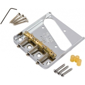 Fender 3-Saddle American Vintage ″Hot Rod″ Telecaster Bridge Assembly with Compensated Brass Saddles, Nickel prze��cznik