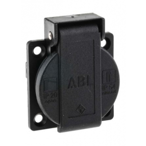 ABL gniazdo tablicowe schuko 16A/230V IP20/IP54 czarne