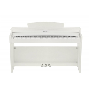 Samick DP 300 WH pianino cyfrowe, kolor biały z ławą  i z słuchawkami