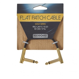 RockBoard Flat Patch Cable 10cm Gold kabel połączeniowy z wtykiem kątowym