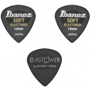 Ibanez BEL16ST10SHBK zestaw kostek gitarowych Elastomer Hazed Black Soft 3 sztuk