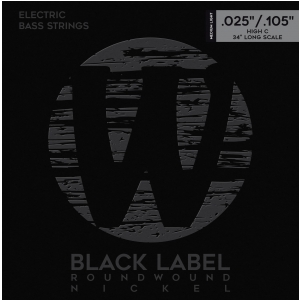 Warwick 41311 Black Label Nickel-Plated Steel - 5-String, High C struny do gitary basowej 25-105