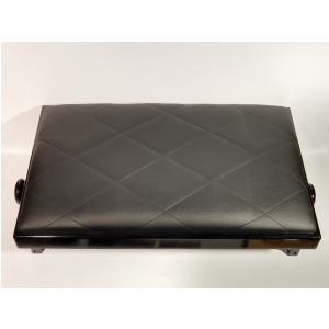 MStar Sonata �awa do pianina, kolor: czarny po�ysk, siedzisko czarny skaj - karo, czarna nitka