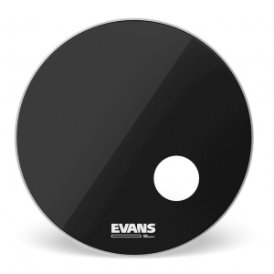 Evans EQ3 Resonant Black 22″, naciag perkusyjny do bbna basowego