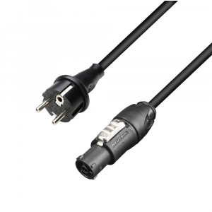 Adam Hall Cables 8101 TCON 1000 - Przewd zasilajcy CEE 7/7 / Powercon True1 1.5 mm2, 10 m