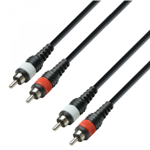 Adam Hall Cables K3 TCC 0100 M kabel 2xRCA / 2xRCA 1m