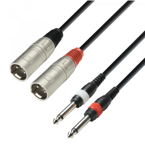 Adam Hall Cables K3 TMP 0600 - kabel 2xXLRm / 2xTS, 6 m