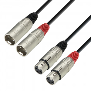 Adam Hall Cables K3 TMF 0100 - kabel 2xXLRm / 2xXLRż, 1 m