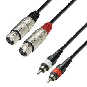 Adam Hall Cables K3 TFC 0600 - kabel 2xRCA / 2xXLR, 6 m