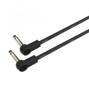 Adam Hall Cables K4 IRR 0045 FLM - kabel instrumentalny TS / TS, paskie wtyki zocone, 0.45 m