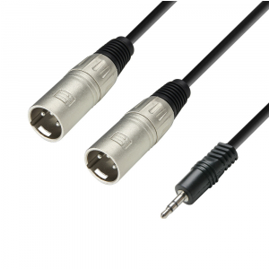 Adam Hall Cables K3 YWMM 0600 - mini TRS / 2xXLRm, 6 m