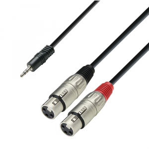 Adam Hall Cables K3 YWFF 0300 - mini TRS / 2xXLR, 3 m