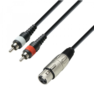 Adam Hall Cables K3 YFCC 0600 - kabel 2xRCA / XLR, 6 m