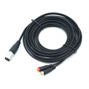 Procab REF703 kabel XLRm -> 2x RCA 5m