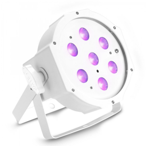 Cameo FLAT PAR 7X3W UV WH - 7x3W High Power FLAT LED UV - lampa PAR w białej obudowie