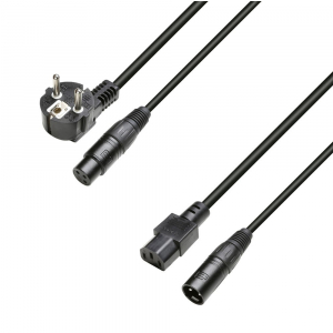 Adam Hall Cables 8101 PSAX 1500 - Power and Audio Cable CEE7/7 &