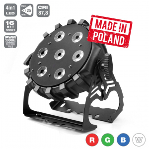 Flash Pro LED PAR SLIM 7x10W RGBW 4in1 25° mk2 LH płaski reflektor LED
