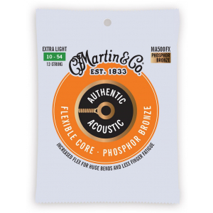 Martin MA500FX Authentic Silked  Extra Light 92/8 struny do gitary akustycznej dwunastostrunowej 10-57