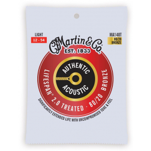 Martin MA140T Authentic Treated Light 80/20 struny do gitary akustycznej 12-54