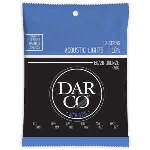 Martin D500 Darco Acoustic Light 80/20 Phosphor Bronze struny do gitary akustycznej dwunastostrunowej 10-47