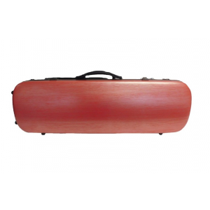 Sebim HIR-526 futera do skrzypiec 4/4 - kolor czerwony ″szczotkowane aluminium″