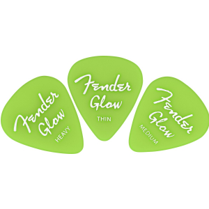 Fender Glow In The Dark 351 Picks, 12-szt kostki gitarowe