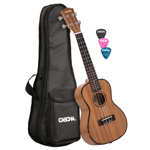 Cascha Premium Set Mahogany ukulele koncertowe