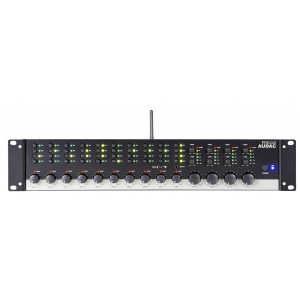 Audac PRE240 przedwzmacniacz, mikser instalacyjny 4 strefy 8 kanałów mikrofonowych + 2 stereo (B-STOCK)