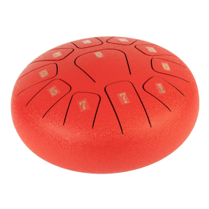 Hayman HTD1011 RD Steel Tongue Drum 10′′ instrument perkusyjny, czerwony